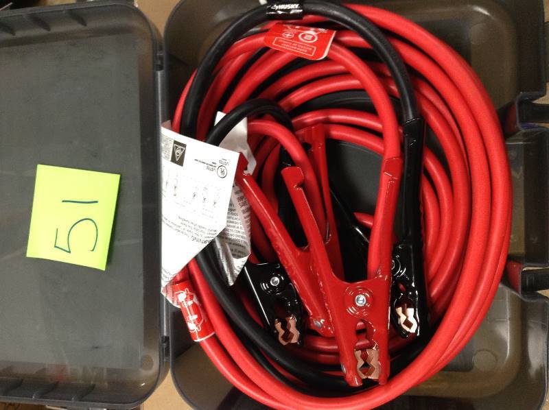 lot 51 image: Husky 4 Gauge 20FT Booster Cable