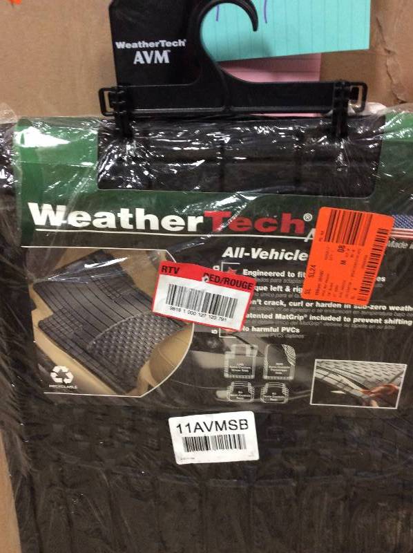 lot 114 image: WeatherTech Trim-to-Fit Front and Rear AVM (Black)