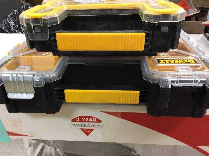 lot 120 image: 2 Dewalt Pro Organizers - both are missing one latch each
