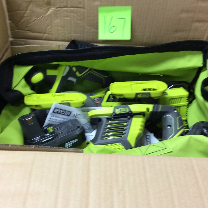 lot 167 image: Ryobi ONE 18V  6 PC Combo Set