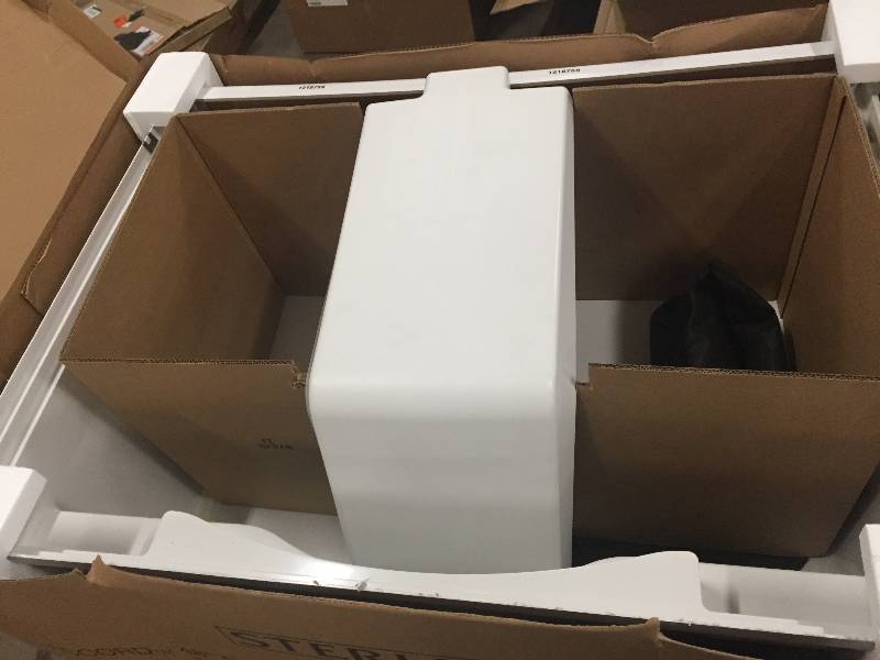lot 35 image: STERLING Threshold Shower Receptor, Square, 36 Inch W x 48 Inch D x 20-12 Inch H Center Drain, 3 Wall Alcove Model # 72281100-0 open box never used