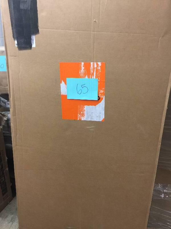 lot 65 image: Swan 30 in. x 60 in. x 57 in. 5-Piece Easy Up Adhesive Tub Wall in White Model # TF-57-010 open box never used