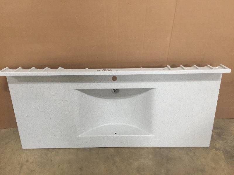 lot 17 image: Swanstone CV02249.053 Tahiti Gray Contour Contour One Piece Vanity Top and Sink open box never used