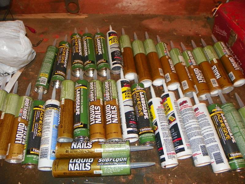 lot 167 image: MANY TUBES OF LIQUID NAILS AND ADHESIVE