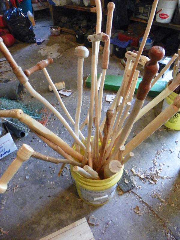 lot 80 image: HANDCRAFTED WOODEN CANES