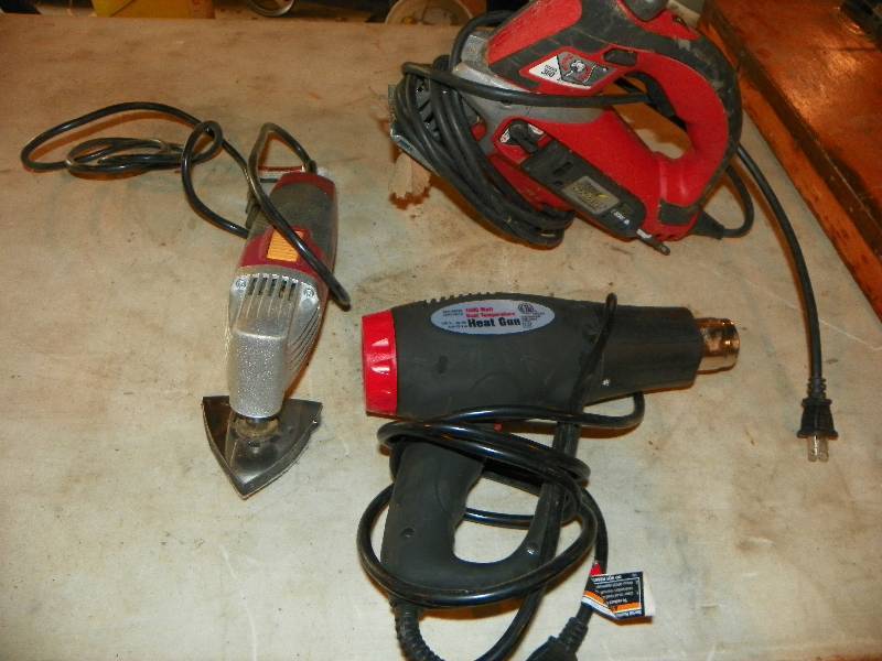 lot 127 image: HEAT GUN, SAW AND SANDER