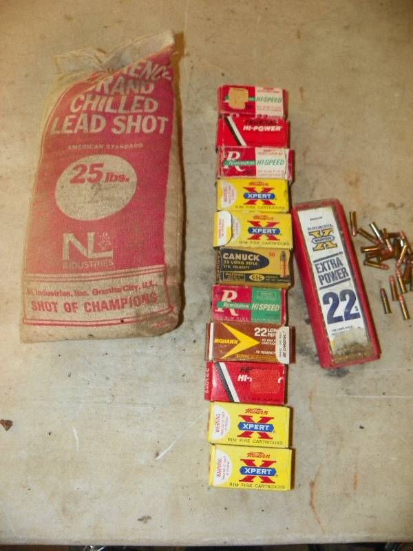 lot 142 image: LEAD SHOT AND .22 SHELLS