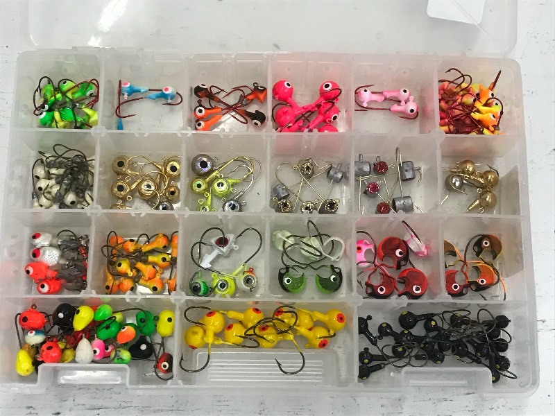 lot 47 image: Plastic Tray Full Of Assorted Jigs ...
