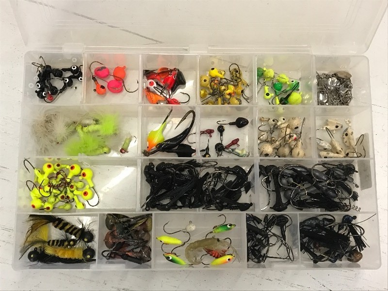 lot 50 image: Plastic Tray Full Of Assorted Jigs ...
