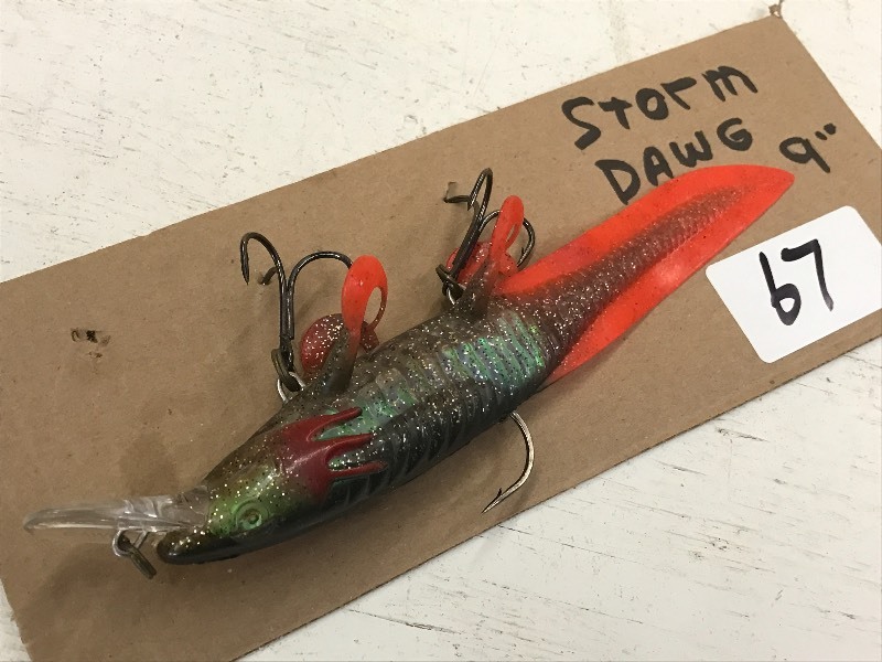 lot 67 image: (1) 9 Storm Dawg Muskie Lure...