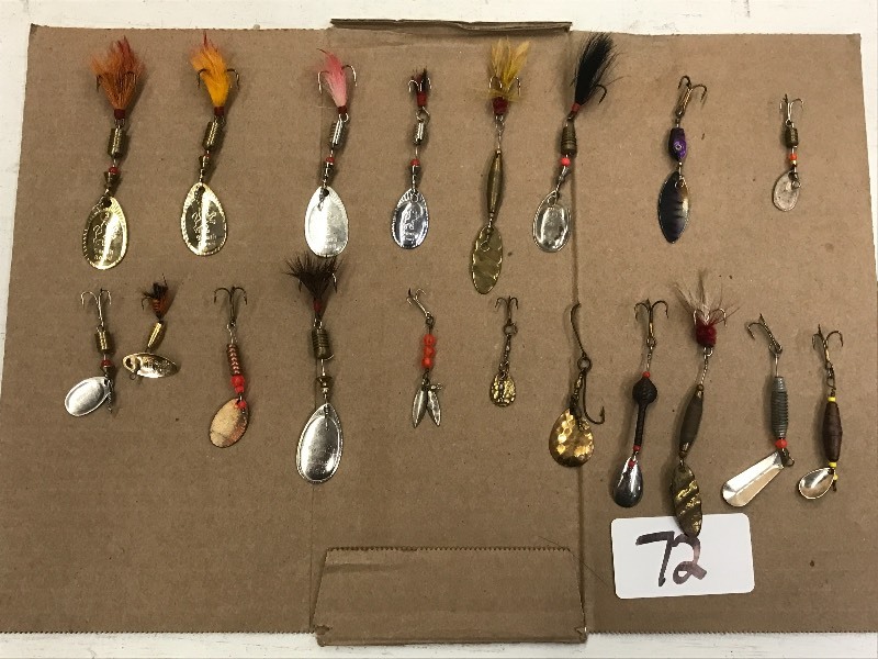 lot 72 image: (19) Assorted Spoon Lures ...