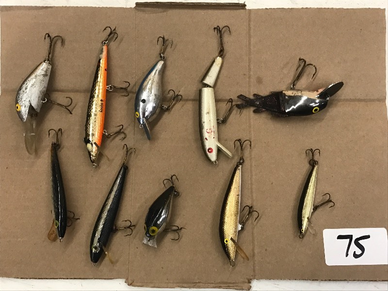 lot 75 image: (10) Assorted Crankbait Lures ...