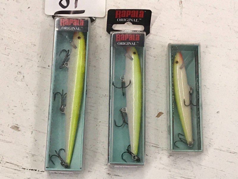 lot 89 image: (3) New Rapala Floating Lures ...