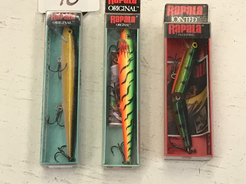 lot 90 image: (3) New Rapala Floating Lures ...