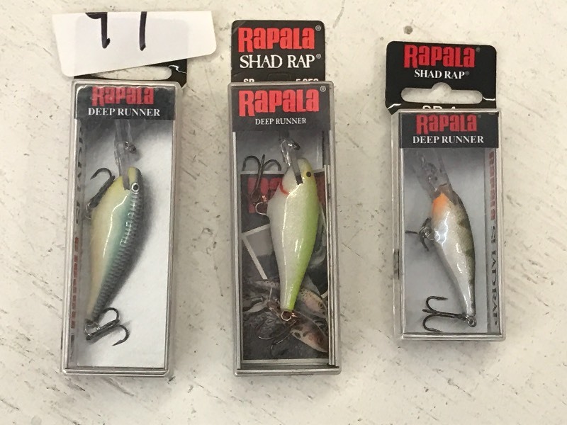 lot 97 image: (3) New Rapala Crankbait Lures ...