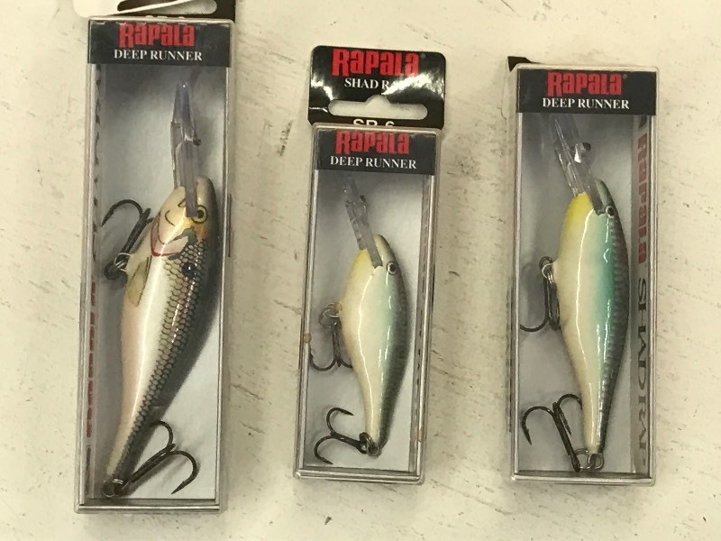 lot 98 image: (3) New Rapala Crankbait Lures ...