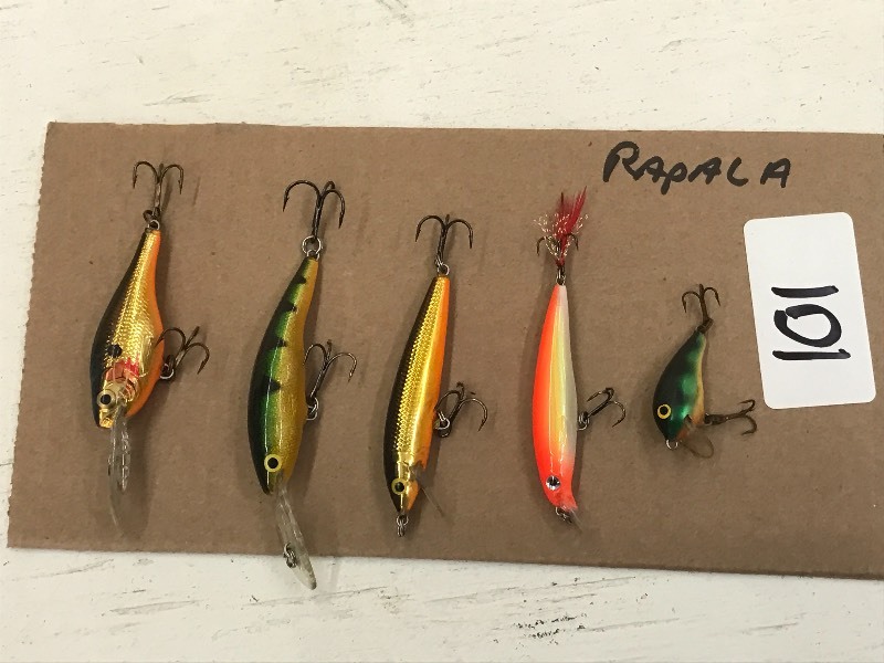 lot 101 image: (5) Assorted Rapala Lures ...
