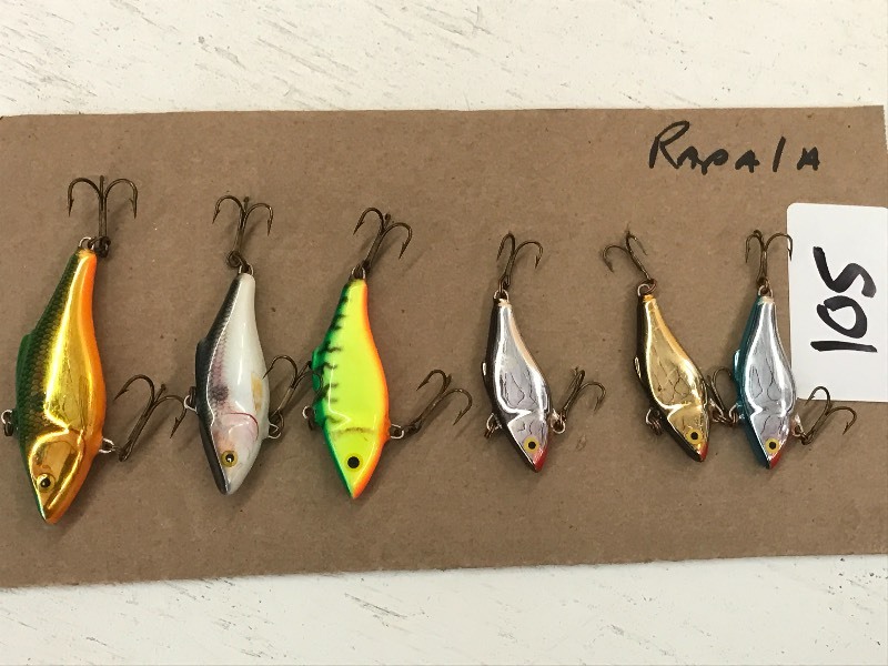 lot 105 image: (6) Assorted Rapala Lures ...