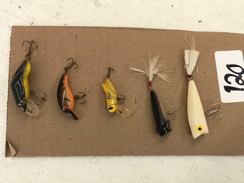 lot 120 image: (5) Assorted Fishing Lures ...