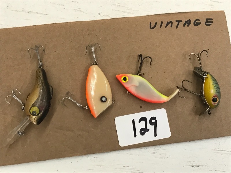 lot 129 image: (4) Assorted Fishing Lures ...