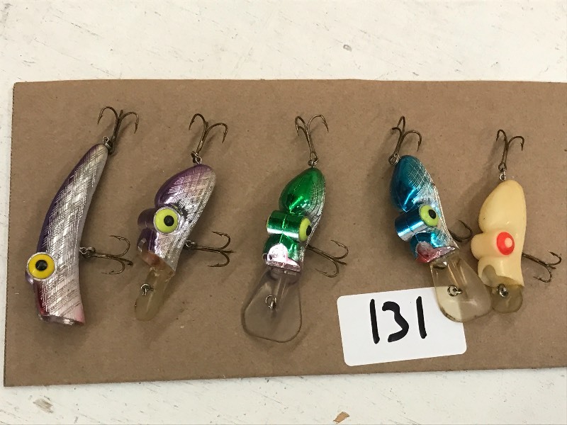 lot 131 image: (5) Assorted Fishing Lures ...
