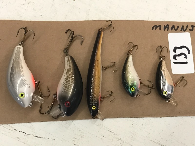 lot 133 image: (5) Assorted New Manns Fishing Lure...