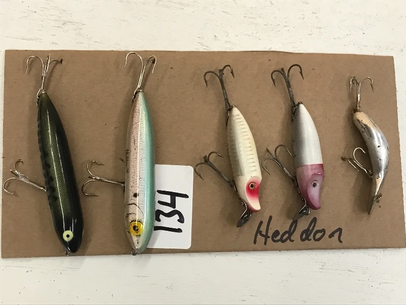 lot 134 image: (5) Assorted Heddon Fishing Lures ...
