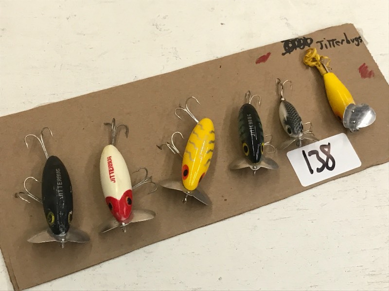 lot 138 image: (6) Assorted Jitterbug Fishing Lure...