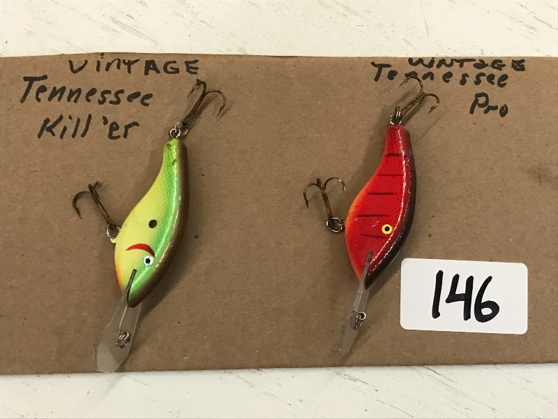 lot 146 image: (2) Vintage Tennessee Lures ...