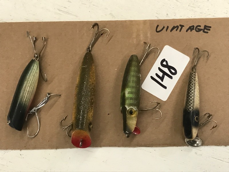 lot 148 image: (4) Assorted Vintage Fishing Lures ...