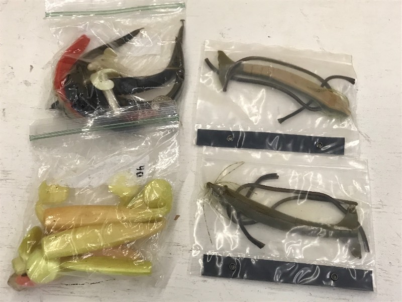 lot 162 image: Bag Of Assorted Muskie Soft Baits ...