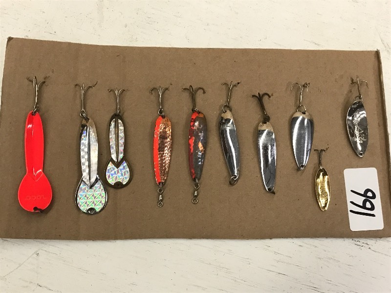 lot 166 image: (10) Assorted Spoon Lures ...
