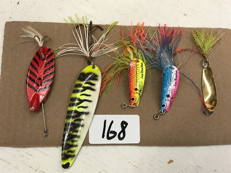 lot 168 image: (5) Assorted Spoon Lures ...