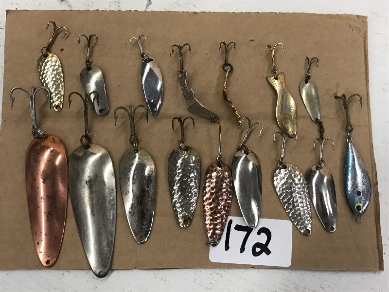 lot 172 image: (16) Assorted Spoon Lures ...