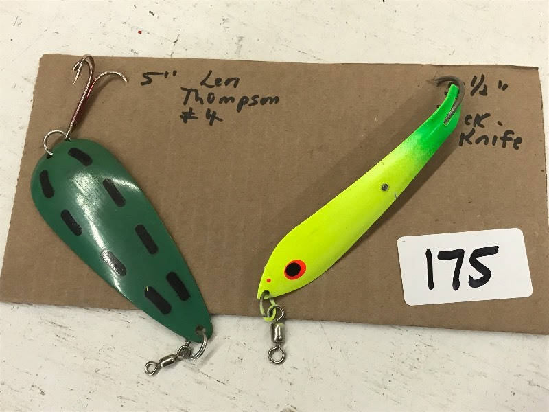 lot 175 image: (2) Muskie Lspoon Lures ...