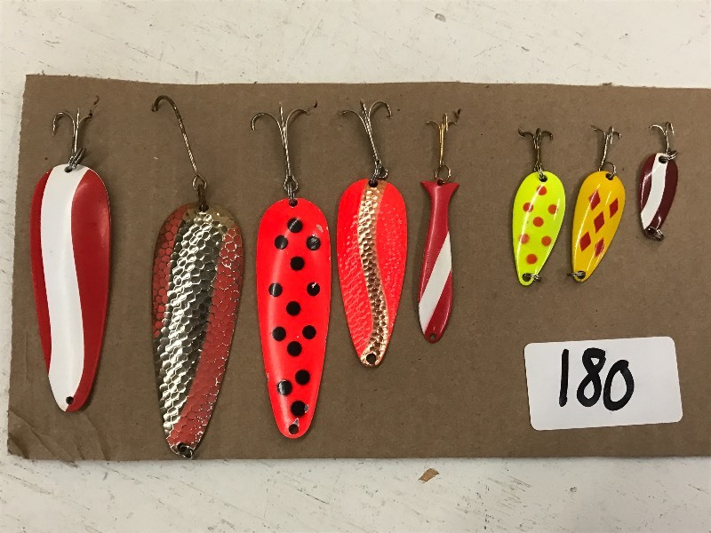 lot 180 image: (8) Assorted Spoon Lures ...