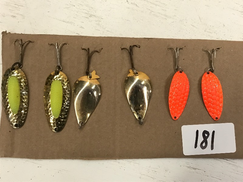 lot 181 image: (6) Assorted Spoon Lures ...