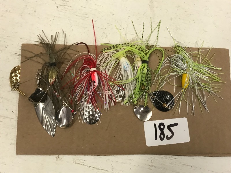 lot 185 image: (6) Assorted Spinner Bait Lures ...