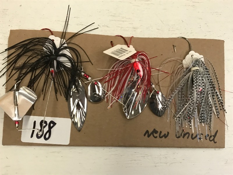 lot 188 image: (3) New Unused Spinner Baits ...