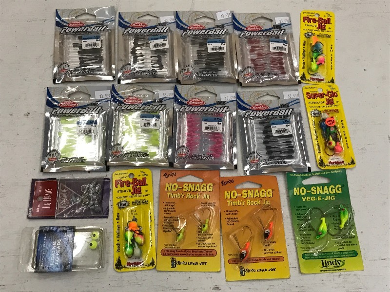 lot 189 image: Flat Of Assorted Powerbait, Jigs, E...