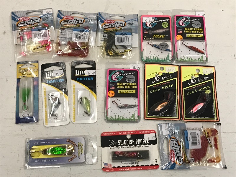 lot 193 image: Flat Of Assorted New Fishing Jigs, ...