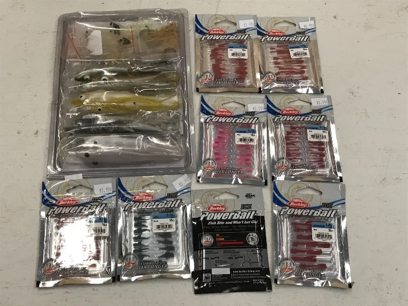 lot 194 image: Flat Of Assorted Powerbait, Lure Bu...