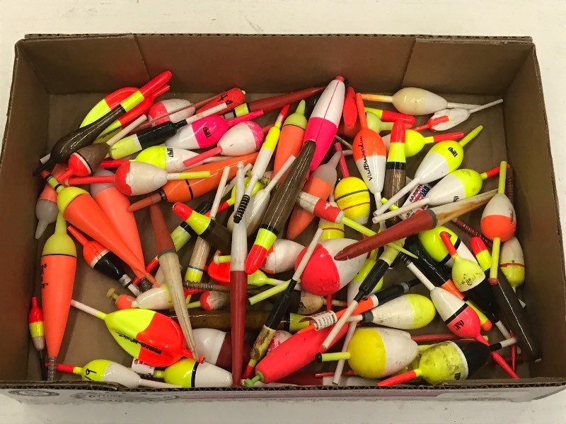 lot 201 image: Flat Of Assorted Fishing Bobbers ...