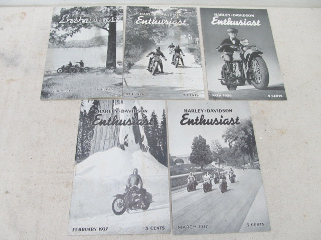 lot 1 image: Lot of Original 1930s HARLEY-DAVIDSON Enthusiast Magazines