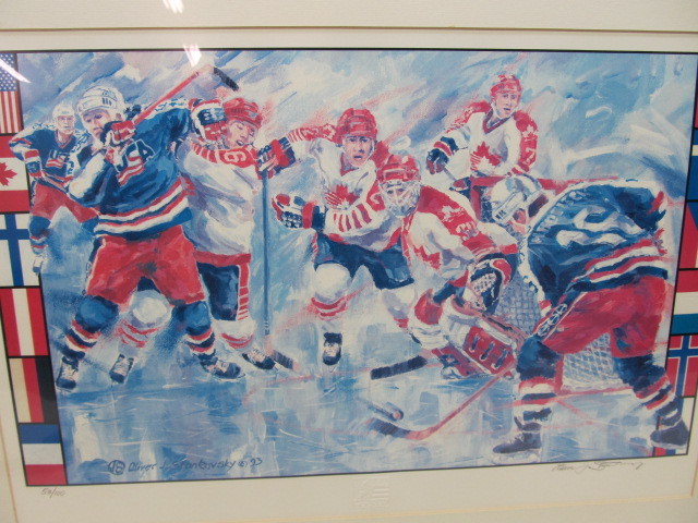 lot 99 image: Signed & Numbered USA Hockey Framed Print