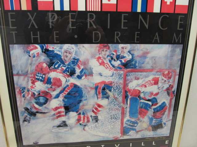 lot 100 image: Signed & Numbered USA Hockey Framed Print