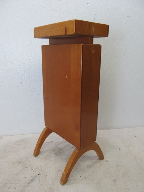 lot 87 image: Vintage Mid Century Wood Telephone Stand