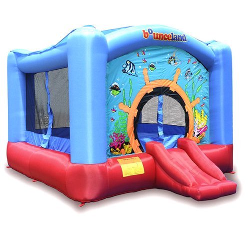 lot 92 image: BOUNCELAND Inflatable Bounce House wPump