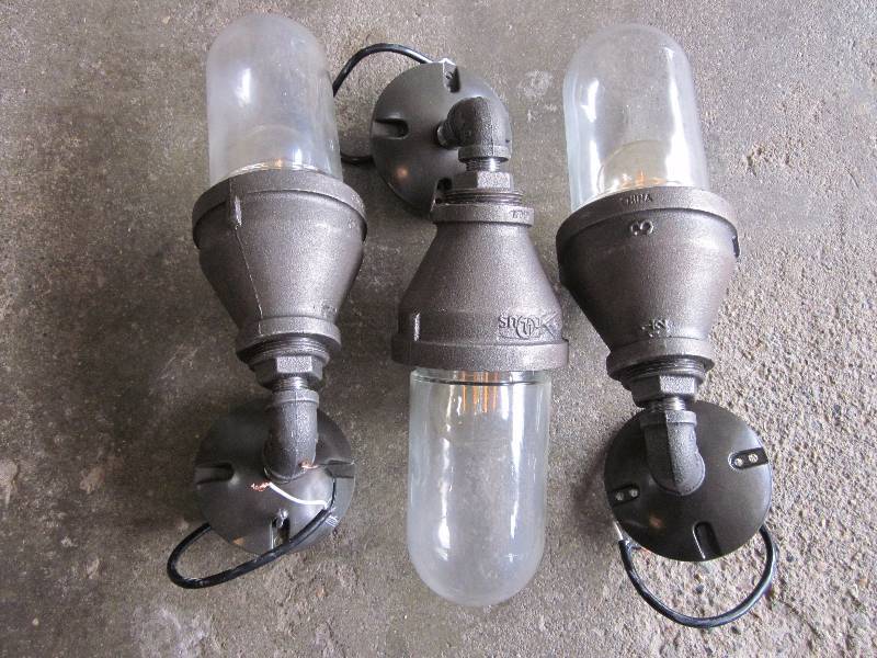 lot 6 image: 3 Wall Sconces