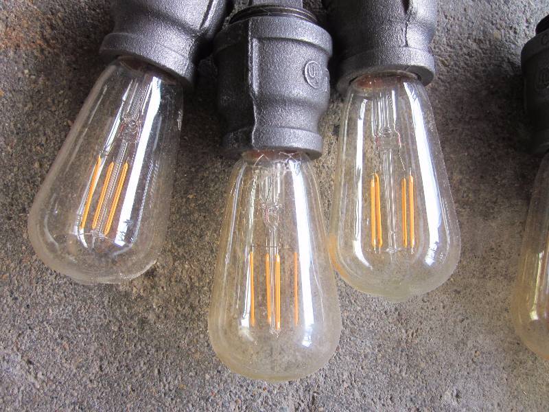 lot 7 image: Hanging Pendant Light Fixtures (Pair)